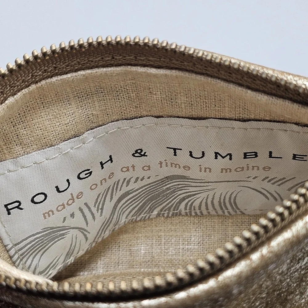 Rough & Tumble Rugged Luxury Made in Maine Gold Brown Wristlet Leather 7.5x4.5" - Picture 2 of 9